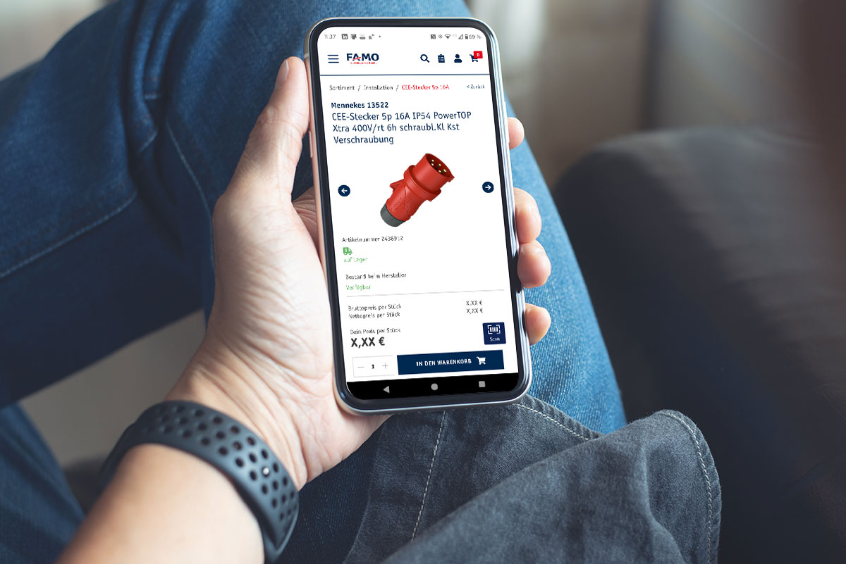 Smartphone mit FAMO-App